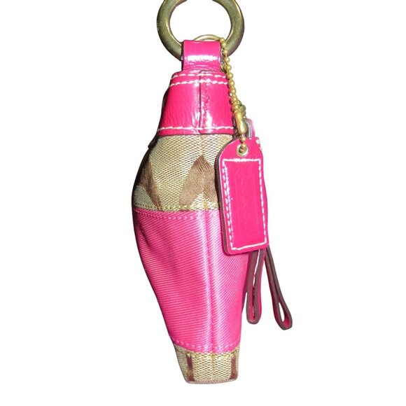 Coach 2006 Cursive Creed Limited Edition Signature Pink Stripe Demi Handbag - Picture 4 of 11